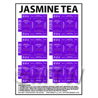Dolls House Miniature Packaging Sheet of 6 Twinings Jasmine Tea