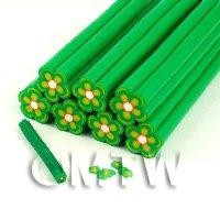 Unbaked Green Flower Cane Nail Art And Jewellery UNC08