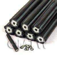 Unbaked Black Flower Cane Nail Art And Jewellery UNC13