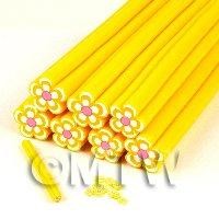 Unbaked Yellow Flower Cane Nail Art And Jewellery UNC15