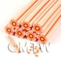 Unbaked Peach Flower Cane Nail Art And Jewellery UNC19
