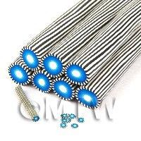 Unbaked Blue Poker Chip Cane Nail Art And Jewellery UNC37