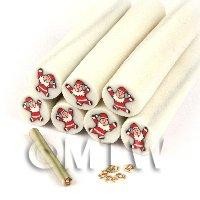 Unbaked Father Christmas Cane Nail Art And Jewellery UNC48