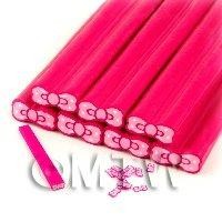Unbaked Pink Bow Cane Nail Art And Jewellery UNC65