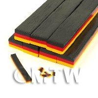 Unbaked German Flag Cane Nail Art And Jewellery UNC74