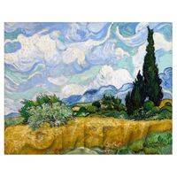 Van Gogh Painting Wheatfield With Cypresses