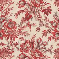 Dolls House Miniature Bunches Of Red Flowers Wallpaper