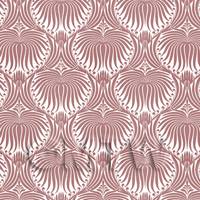 Dolls House Miniature Pale Red Clam Shell Wallpaper