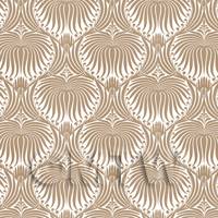Dolls House Miniature Pale Brown Clam Shell Wallpaper