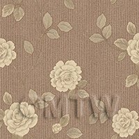 Pack of 5 Dolls House Cream Climbing Rose Wallpaper Sheets