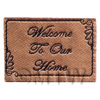 Dolls House Miniature Welcome To Our Home Mat (NW4)