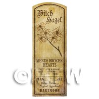 Dolls House Herbalist/Apothecary Witch Hazel Plant Herb Long Sepia Label