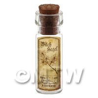 Dolls House Apothecary Witch Hazel Herb Short Sepia Label And Bottle