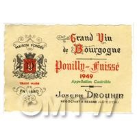 Miniature French  White Wine Label (1949 Vintage)