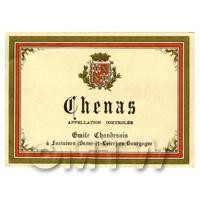 Miniature French Chenas White Wine Label