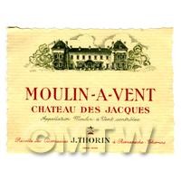 Miniature French Moulin a Vent  Red Wine Label 
