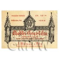 Miniature French White Wine Label (1955 Vintage)