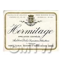 Miniature French Hermitage White Wine Label