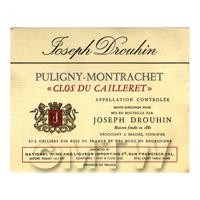 Miniature French Puligny Montrachet White Wine Label 