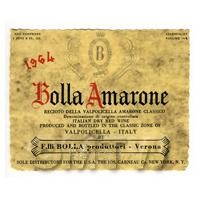 Miniature Italian Bolla Amarone Red Wine Label (1964 Vintage)