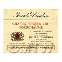 Miniature French Chablis Premier Cru Fourchaume White Wine Label