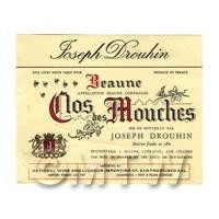 Miniature French Beaune Clos Des Mouches White Wine Label
