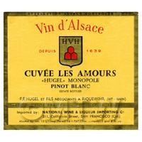 Miniature French Cuvee Les Amours  White Wine Label 