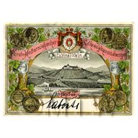 Miniature German Schloss Johannisberger White Wine Label (1950 Vintage)