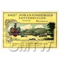 Miniature German Johannisberger Erntebringer White Wine Label (1962 Vintage)