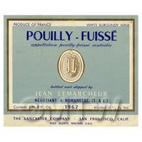 Miniature French Jean Le Marcheur White Wine Label (1962 Vintage)
