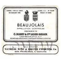 Miniature French Beaujolais Red Wine Label