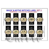 Dolls House Miniature Myth And Magic Label Set 2
