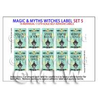 Dolls House Miniature Myth And Magic Label Set 5