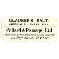 Glaubers Salt Miniature Apothecary Label 
