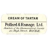 Cream Of Tartar Miniature Apothecary Label