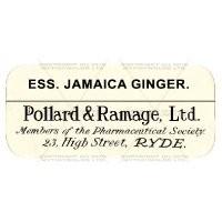 Ess. Jamaica Ginger Miniature Apothecary Label