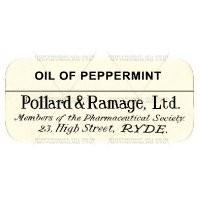 Oil Of Peppermint Miniature Apothecary Label
