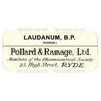 Laudanum B.P. Miniature Apothecary Label