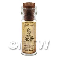 Dolls House Apothecary Wolfsbane Herb Short Sepia Label And Bottle