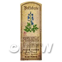 Dolls House Herbalist/Apothecary Wolfsbane Herb Long Colour Label