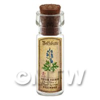 Dolls House Apothecary Wolfsbane Herb Short Colour Label And Bottle