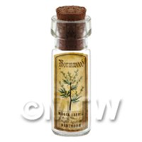 Dolls House Apothecary Wormwood Herb Short Colour Label And Bottle