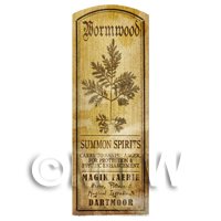 Dolls House Herbalist/Apothecary Wormwood Plant Herb Long Sepia Label
