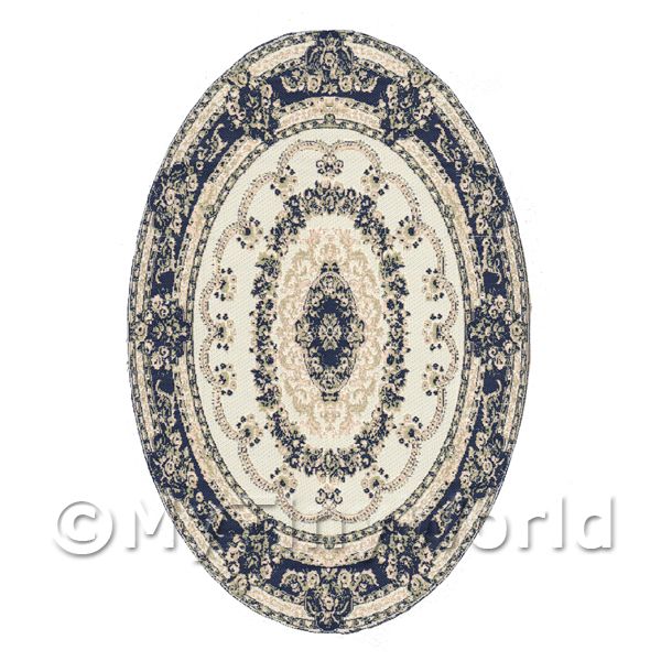 Victorian Large Oval Rug Doll House Miniature (vclo02)  