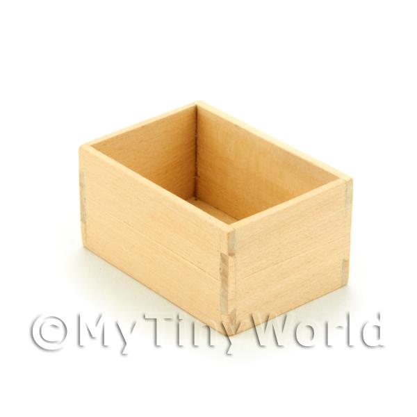 large plain wooden boxes