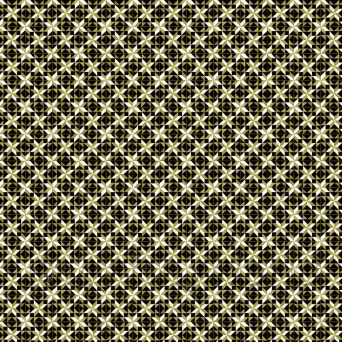 Miniature Green/Yellow And Black Intricate Pattern Tile Sheet