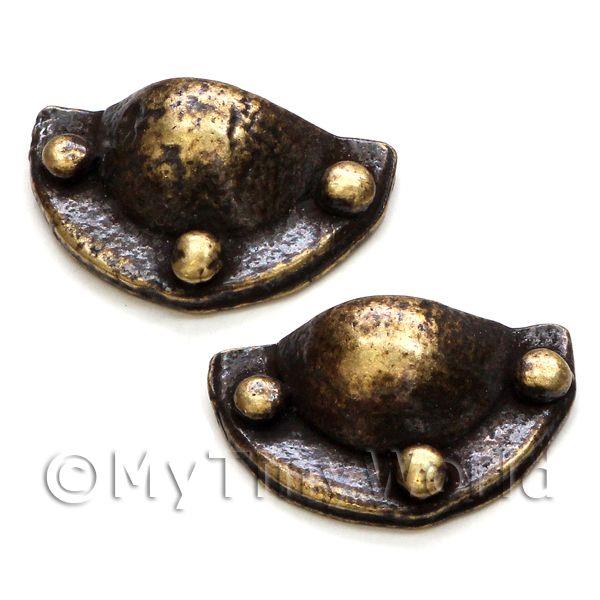 Dolls House Antique Copper Leaf Drawer Pulls Drop Handles